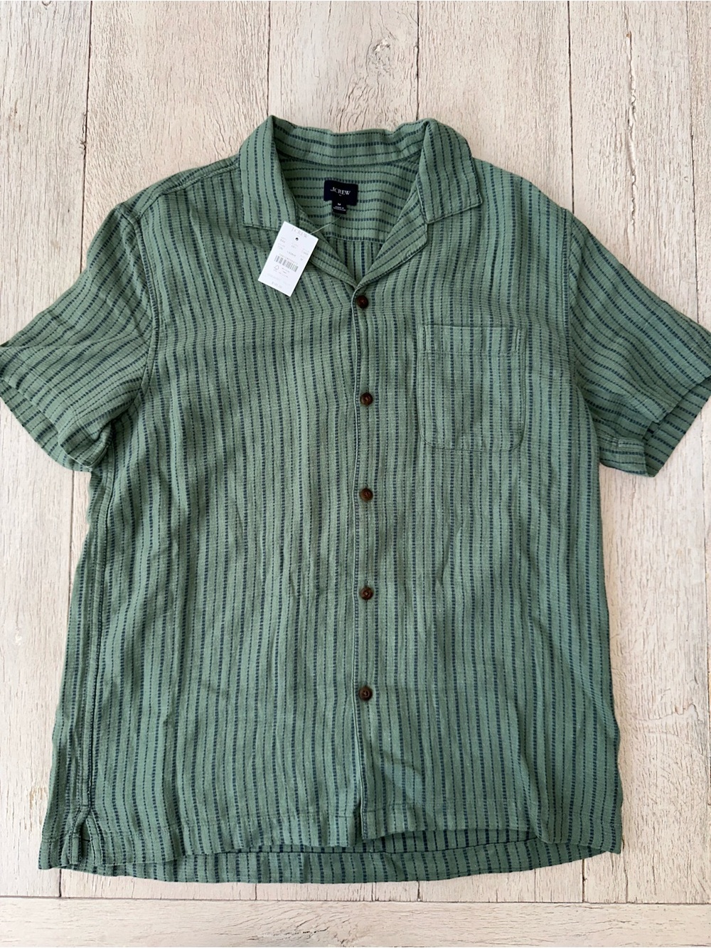 J.Crew Short Sleeve Camp Collar Striped Shirt